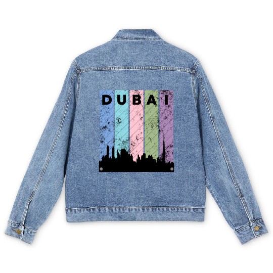 Dubai Love City Men's Denim Jackets