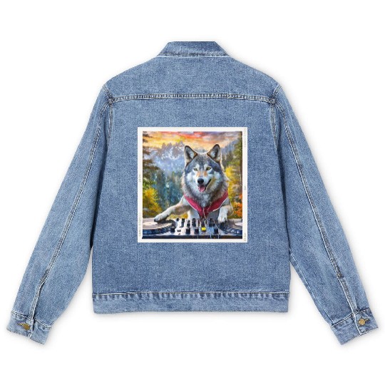 DJ Wolf Wilderness Mix Men's Denim Jackets