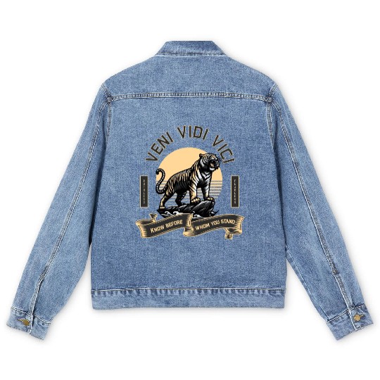 Veni Vidi Vici Wild Tiger Men's Denim Jackets