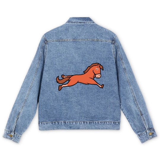 Sleeping horse Men's Denim Jackets