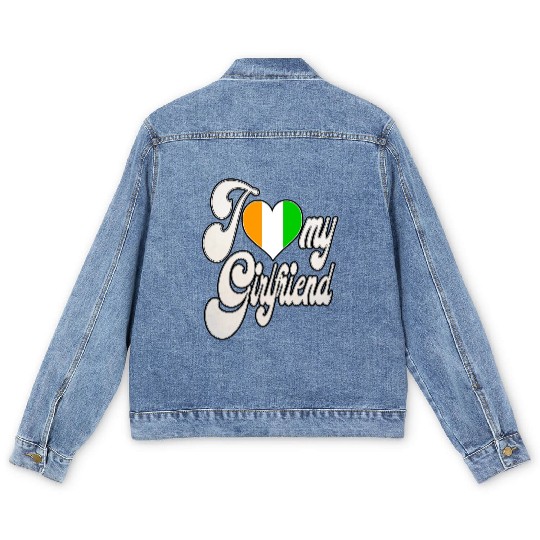 IvoryI Love My Ivorian Girlfriend Men's Denim Jackets