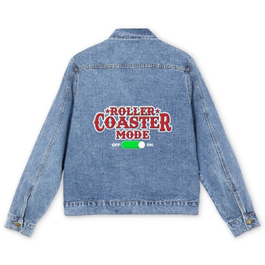 Roller Coaster Lover Men's Denim Jackets