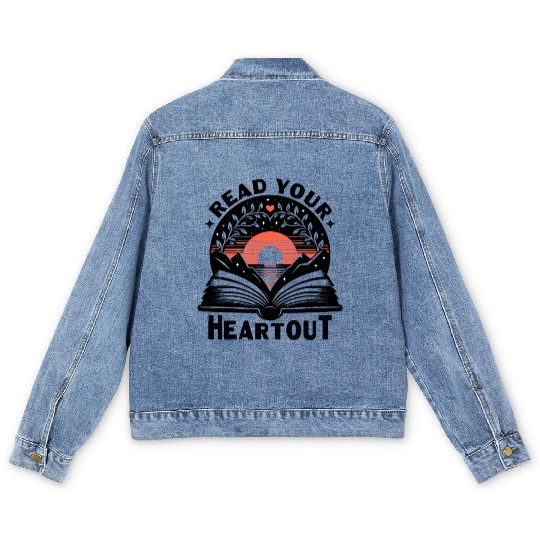 Reading Lover Read Your Heart Out Book Nerd Men's Denim Jackets