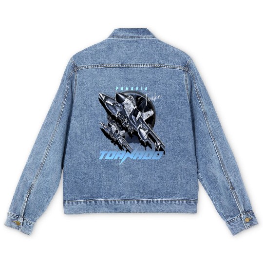 Panavia Tornado European Air Force Fighterjet Men's Denim Jackets