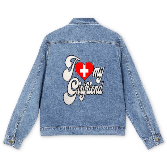 SwitzerlandI Love My Switzerland Girlfriend Men's Denim Jackets