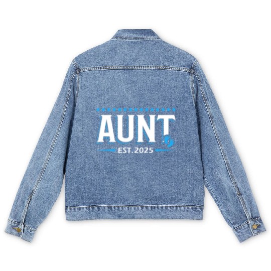Aunt Est 2025 Baby Birth Babysitting Babysitter Men's Denim Jackets