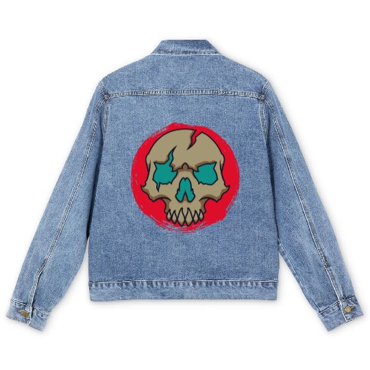 Animal crossing skull Men's Denim Jackets