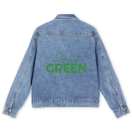dark green color Men's Denim Jackets