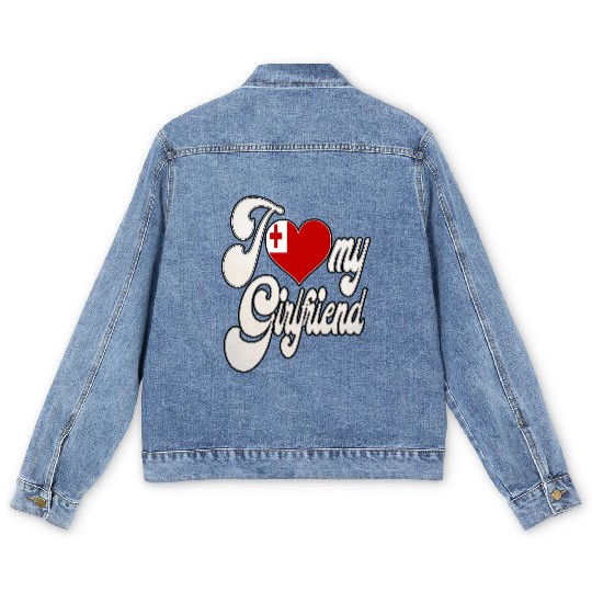 TongaI Love My Tongan Girlfriend Men's Denim Jackets