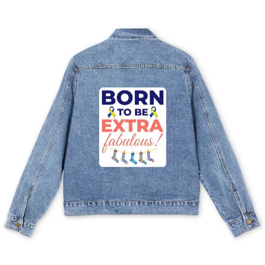 Down Syndrome Awareness Extra Fabulous Men's Denim Jackets