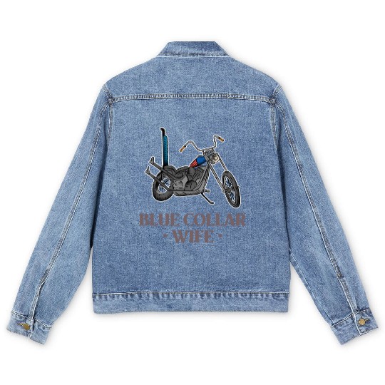 Blue Collar Wife Motorcycle Men's Denim Jackets