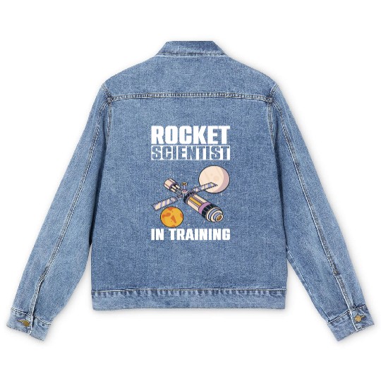 Rocket Scientist Studied Science In Training Men's Denim Jackets