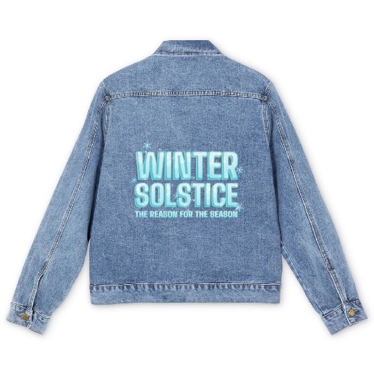 Winter Solstice The Reason For The Season Solstice Men's Denim Jackets