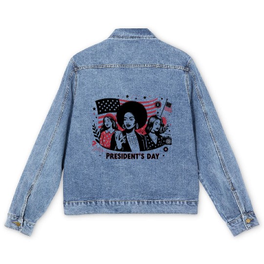 history of us presidents day Men's Denim Jackets