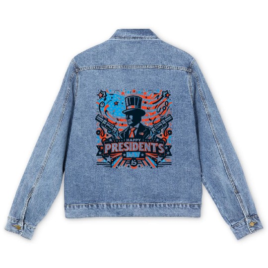 history of us presidents day Men's Denim Jackets