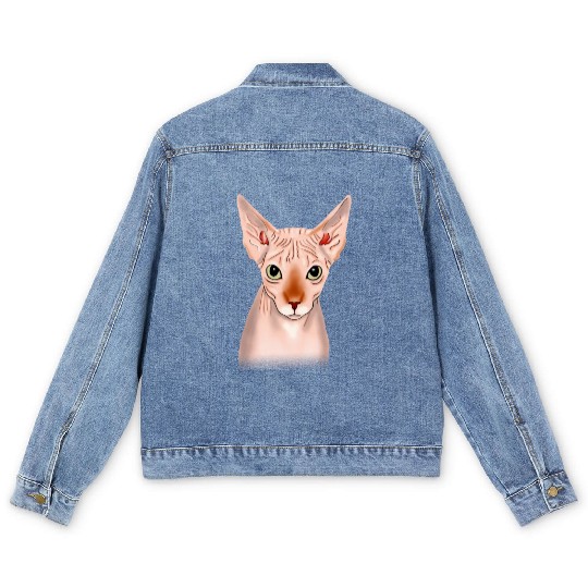 Sphynx cat, Cat Mom, Cat Dad, Cat Lover, Feline Men's Denim Jackets