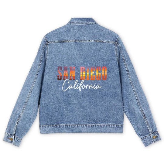 San Diego California Vintage Souvenir Men's Denim Jackets