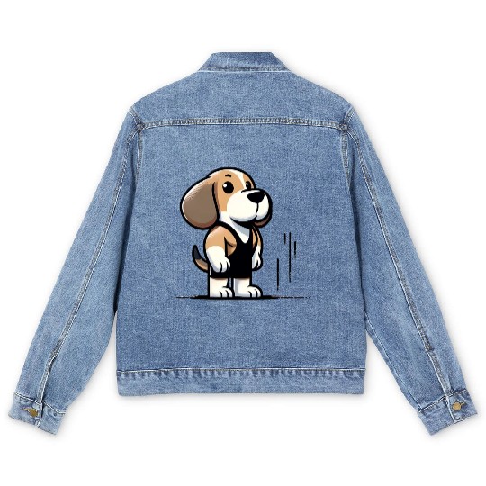 Beagle Buff: Hitting the Gym in Style Men's Denim Jackets