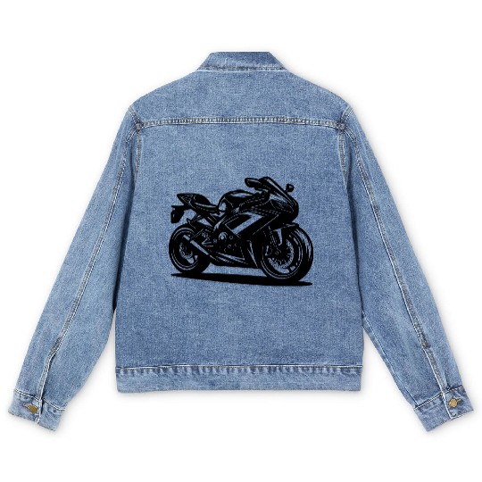 Motorcycle Enthusiasts Fast Road Bikes Men's Denim Jackets