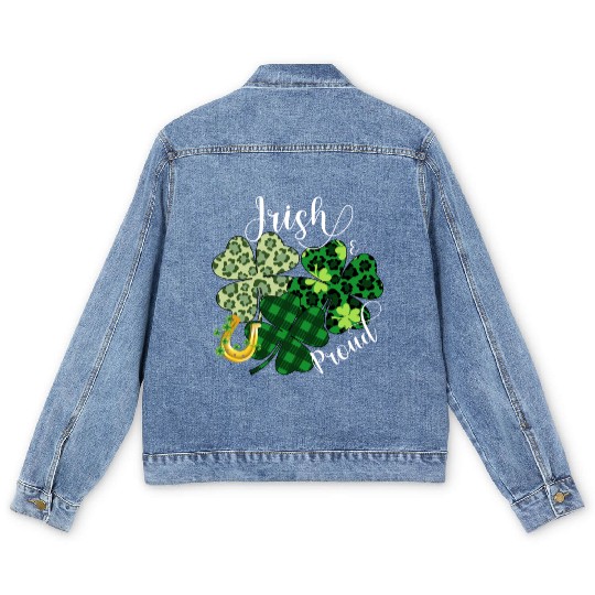 Irish & Proud - Saint Patrick's Day Women Men's Denim Jackets