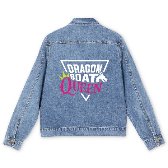 Dragon Boat Queen Mentor or Trainer Gift Men's Denim Jackets