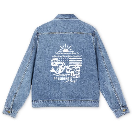 Presidents Day USA Men's Denim Jackets