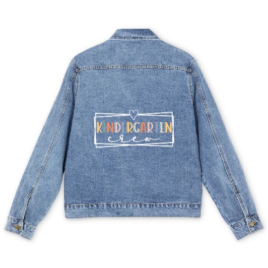 Kindergarten crew Kinder Teacher Team Kinder squad Men's Denim Jackets