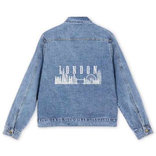 London England UK Souvenir Gift Men's Denim Jackets