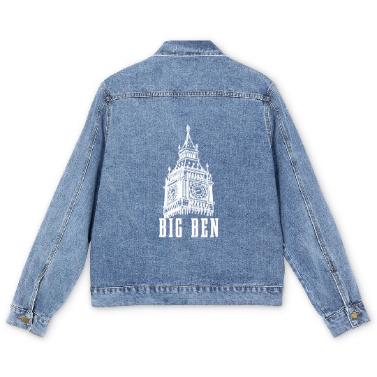Big Ben London England UK Souvenir Gift Men's Denim Jackets