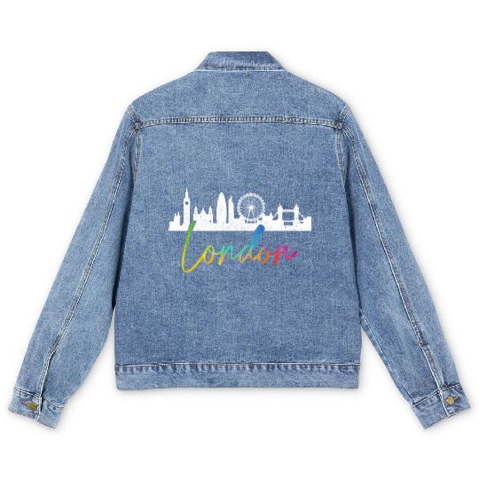 London England UK Souvenir Gift Men's Denim Jackets