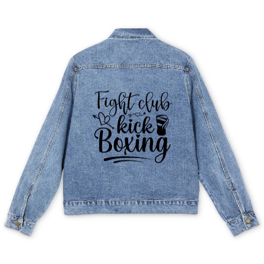 Fight club kickboxing, Boxing, Fighter, MMA, Boxer Men's Denim Jackets