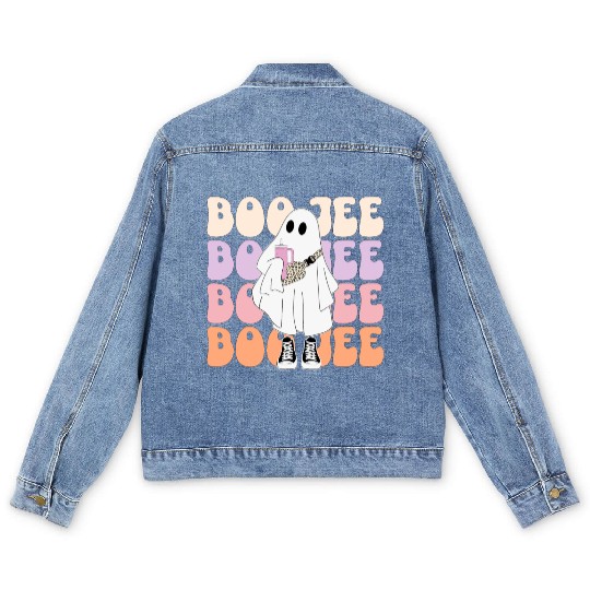 Boojee Halloween Ghost Men's Denim Jackets