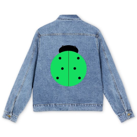 green ladybug Men's Denim Jackets