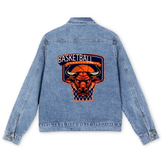 Fierce Bull Basketball Championship Men's Denim Jackets