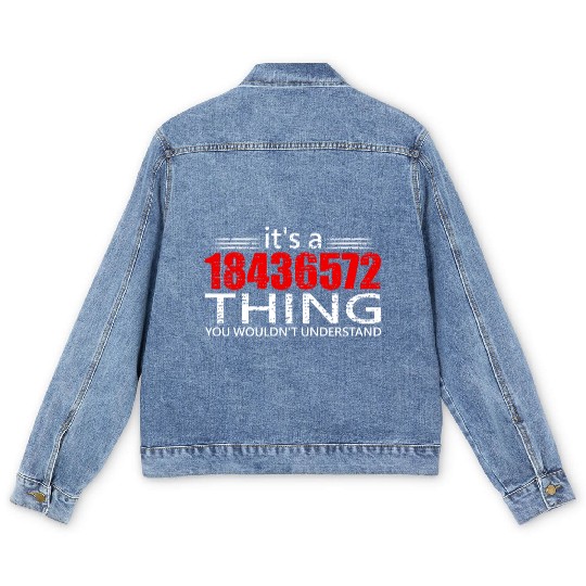 It's A 18436572 Thing Funny V8 Engine Car Guy Men's Denim Jackets
