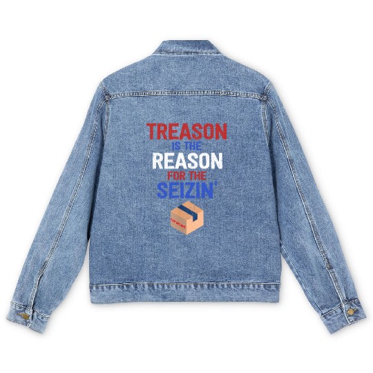 Treason is the Reason for the Seizin FBI Raid Men's Denim Jackets