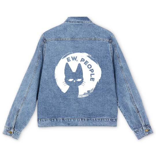 Funny Cat - Ew People Men's Denim Jackets