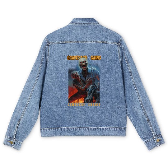 Graveyard Gains Cemetery Chains Men's Denim Jackets