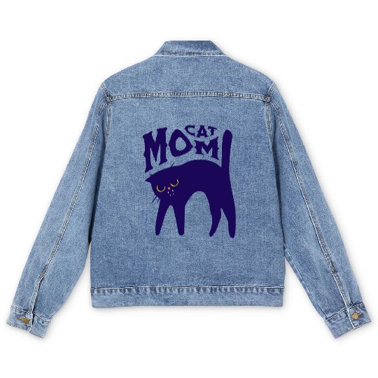 Cat Mom Men's Denim Jackets