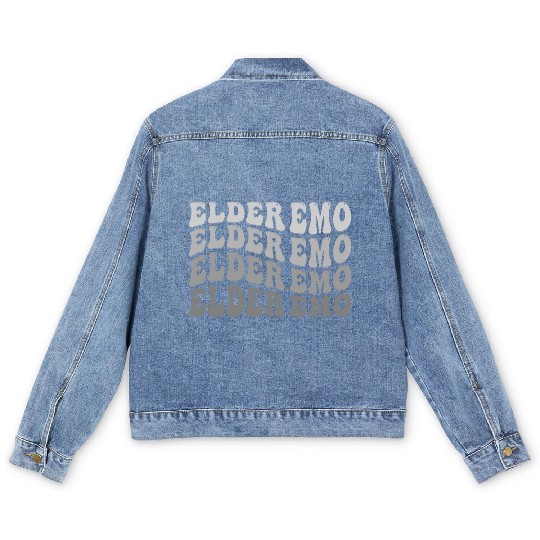 Elder EMO Multi Word Groovy Style Men's Denim Jackets