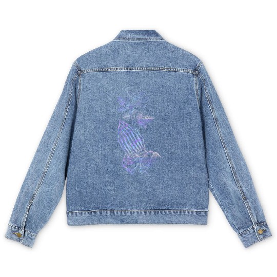Blossoms of the Beyond Skeletal Embrace Men's Denim Jackets