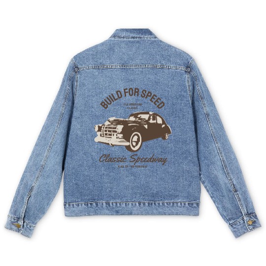 Build for speed, classic speedway Men's Denim Jackets