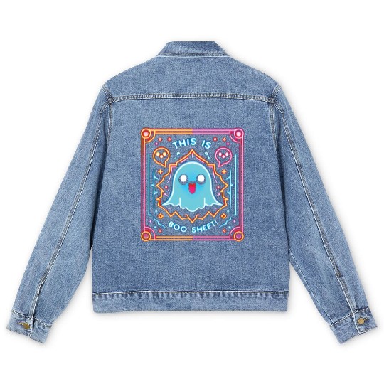 THIS IS BOO SHEET! Version 2, neon colors Men's Denim Jackets
