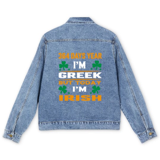 Greek Today, Irish St. Paddy's Men's Denim Jackets