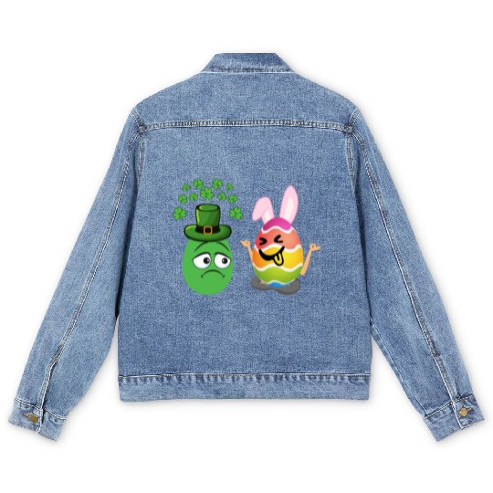 Easter Meets St. Patrick's A Festive Holiday Fusio Men's Denim Jackets