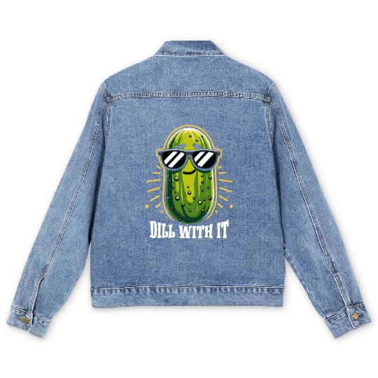 Pickle Lover Funny Pickle Dill pickle Pickled Men's Denim Jackets