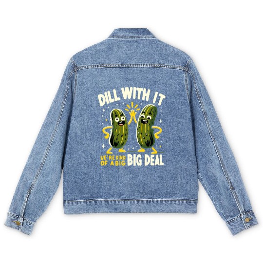 Pickle Lover Funny Pickle Dill pickle Pickled Men's Denim Jackets