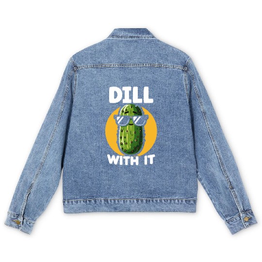 Pickle Lover Funny Pickle Dill pickle Pickled Men's Denim Jackets