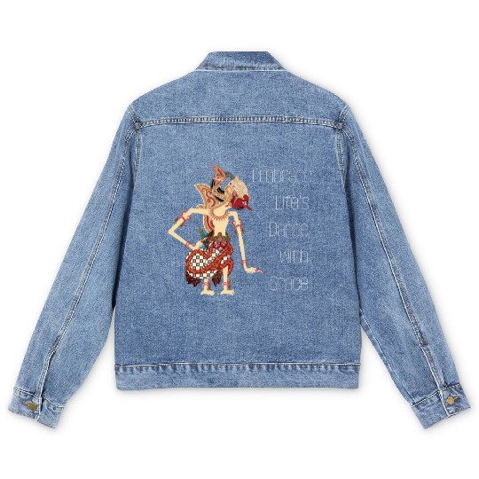 Embrace life's dance with grace Men's Denim Jackets