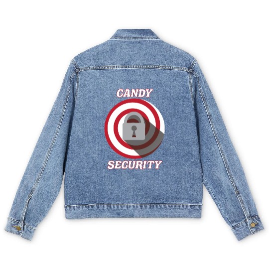 Candy Security Kids Parents Matching Birthday Men's Denim Jackets